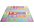 ProSource babymat-w/alpahbet's Kids Puzzle with Alphabet, Numbers, 36 Tiles and Edges Play Mat