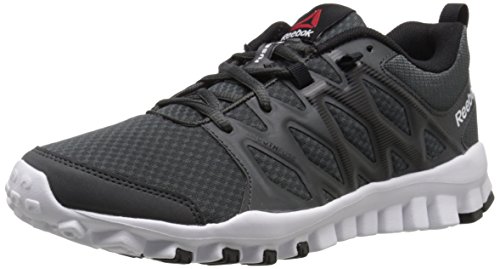 Reebok Women's Realflex 4.0 Training Shoe, Gravel/Black/White, 8.5 M US