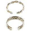 Sterling Silver Two-toned Two-piece Toe Ring Set