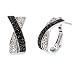 Designer Inspired X Black & White cz Earrings