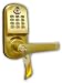 iButton Solo Keyless Door Lock, Left (Brass)
