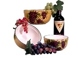 KITCHEN BOWLS, 3PC MIXING BOWLS, TUSCANY WINE GRAPE DECOR