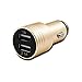 Car Charger,LAQIYA 3.1A Dual USB Ports Car Charger with Car Escape Emergency Safety Hammer Function (Gold)