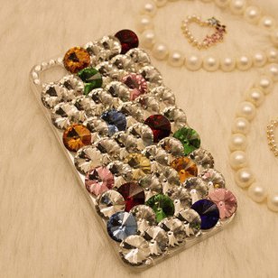 ◆3Dデコ盛り♪♪キラキラ♪ラインストーンケース/iphone5/アイフォン5/専用ケースカバー/マルチ①