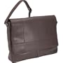 Derek Alexander Leather Half Flap Multi Pocket Business Case - Brown