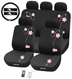Bloom Flowers 12 Pc Ipocket Seat Cover Set Universal Fit Car Truck Bucket Seat Cover 1995 Thru 2008 Honda Civic Accord Toyota Chevrolet Ford Nissan Mazda