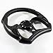 320mm F1 Style Racing Steering Wheel All Black PVC Leather