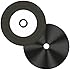 Digital-Vinyl =White Inkjet Hub= Diamond Black Record Surface 52X CD-R's 100-Pak