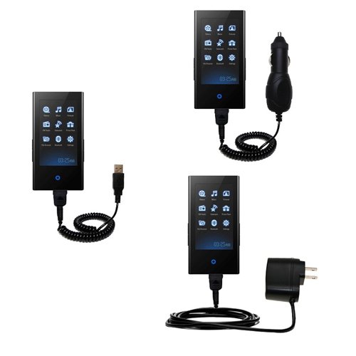 Deluxe Kit for the Samsung P2 includes a USB cable with Car and Wall Charger - Gomadic Brand w/ TipExchange Technology