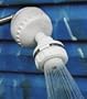April Shower APSLWC Showerhead White, SureGrip Housing