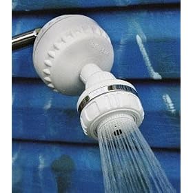 April Shower APSLWC Showerhead White, SureGrip Housing