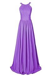 Plus Size A-line Chiffon  Backless Sleeveless Evening Dress/Bridesmaid Dress/Prom Dress/Party Dress  with a Brush/Sweep Train  With Ruffles