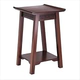 Chinois Accent Table with Shelf-Antique Walnut Review