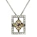 Rectangular Pave/Champagne Diamond Pd on Chain .50cttw