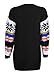 Forever Women's Aztec Penguin Print Neon Colourful Christmas Jumper