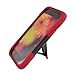 Eagle Cell HypeKick Hybrid Protective Case with Gummy TPU Protective Case with Kickstand for HTC One SV - Retail Packaging - Red/Black