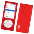 Apple iPod Nano 5 (5th Generation) Silicone Skin Case Rubber Cover Red
