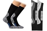 Sport Socken 3er Set 2 Paar Ski-Kniestrümpfe-Thermo silber,anthrazit 1 Paar Trekkingsocken grau,schwarz 39/42