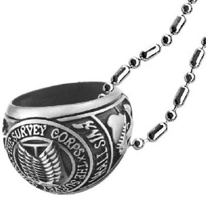 Attack on Titan Scouting Legion Ring Necklace Pendant Silver -1330152