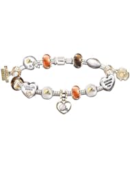 Cleveland Browns #1 Fan Charm Bracelet: Go Browns! by The Bradford Exchange