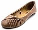 Charles Albert Women's Nina PU Pleated Ballet Flats