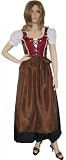 4-teiliges Dirndl set Lange Dirndel Lang dirndlbluse 2x dirndlschürze, Größe:54 Produktbild