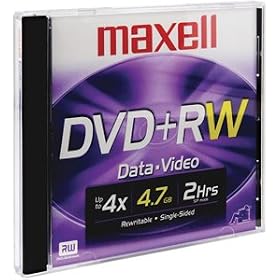 1-pack DVD+RW 4.7GB 2.4x Rewrite Media by Maxell