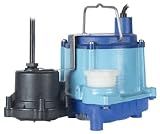 Little Giant 8-CIA-VDS, 4/10 HP, 45 GPM - Automatic Submersible Sump Pump w/ vertical diaphram switc