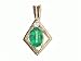 0.52 cts Genuine Emerald Pendant - 14kt White or Yellow Gold LIFETIME WARRANTEE