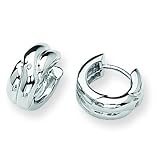 Sterling Silver and Diamond Earrings (Pair)