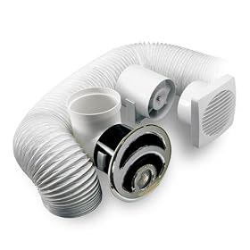 Epicair Shower kit in Chrome with Fan & Light 125mm