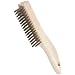 Weiler Wire Scratch Brush with Shoe Handle, Stainless Steel 302, Straight Wire