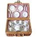 Deluxe Ceramic Tea Set with Basket