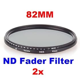 Neewer 2x 82mm ND Fader Neutral Density Adjustable Variable Filter (ND2 to ND400)