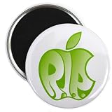 R.I.P. Steve Jobs Green Apple on a 2.25 inch Fridge Magnet