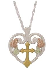 Black Hills Gold Sterling Silver Tango Cross Pendant