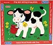 Schylling COW WOODEN PUZZLE Inlaid Wood Puzzle With Tray