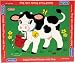 Schylling COW WOODEN PUZZLE Inlaid Wood Puzzle With Tray