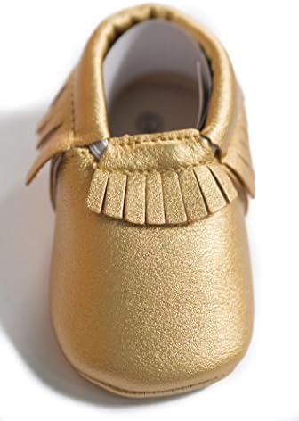 Soft Sole Moccasins by One Loved Babe (0-6 Months, Gold)