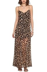 Sexy Sleeveless Summer Leopard Print Backless Pleated Chiffon  Dress