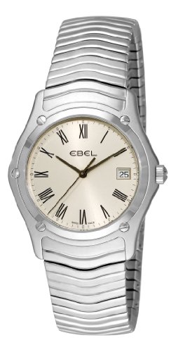 Ebel Mens 9255F41/6125 Classic Silver Roman Numeral Dial Watch