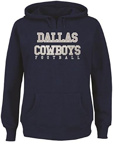 Dallas Cowboys Women's Plus Size Glitter Print Pullover Hoodie (Plus 3X)