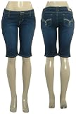 YMI Stretchy Slub Bermuda Denim Shorts