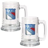 New York Rangers NY Set of 2 Beer Mugs