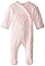Little Me Baby-Girls Newborn Rosette Heart Footie, Light Pink, 3 Months