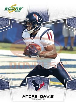2008 Score Football Card # 122 Andre Davis WR - Houston Texans / Shipped in Protective Screw Down Display Case