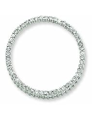 0.8 Carat 14K White Gold Diamond Circle Pendant