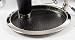 Round Stainless Steel Tray with Faux Croc Bottom