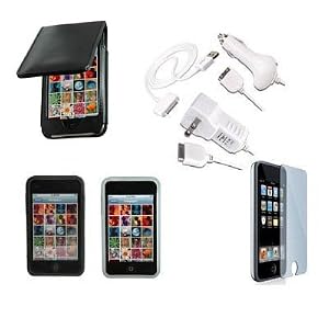 Apple Premium Essential Accessory Bundle for iPod Touch 3G with Cases, Chargers, Data Cable and Screen Protector