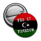 FREEDOM FOR LIBYA FEBRUARY 17 Politics 1 Mini Pinback Button Badge